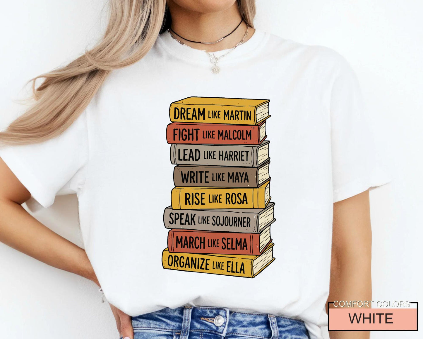 Black History Books Shirt, Dream Like Martin Speak Like Frederick Tee