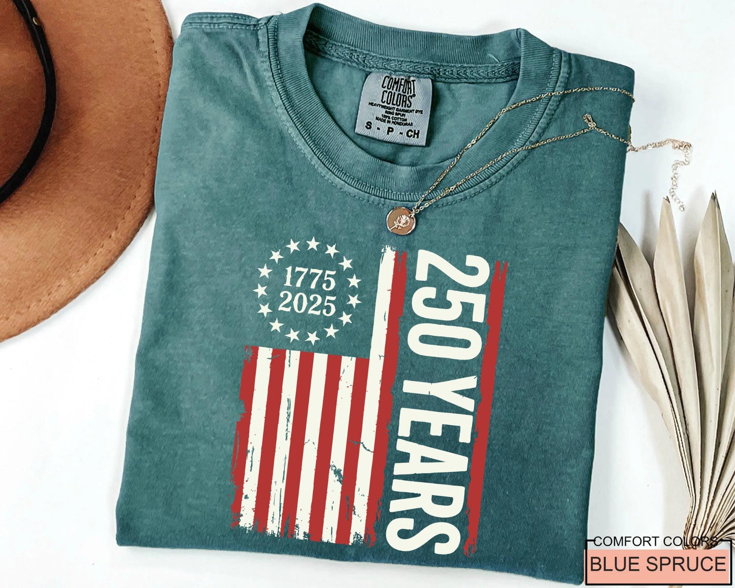 USA Flag 250 Years Shirt, Patriotic American Flag Tee