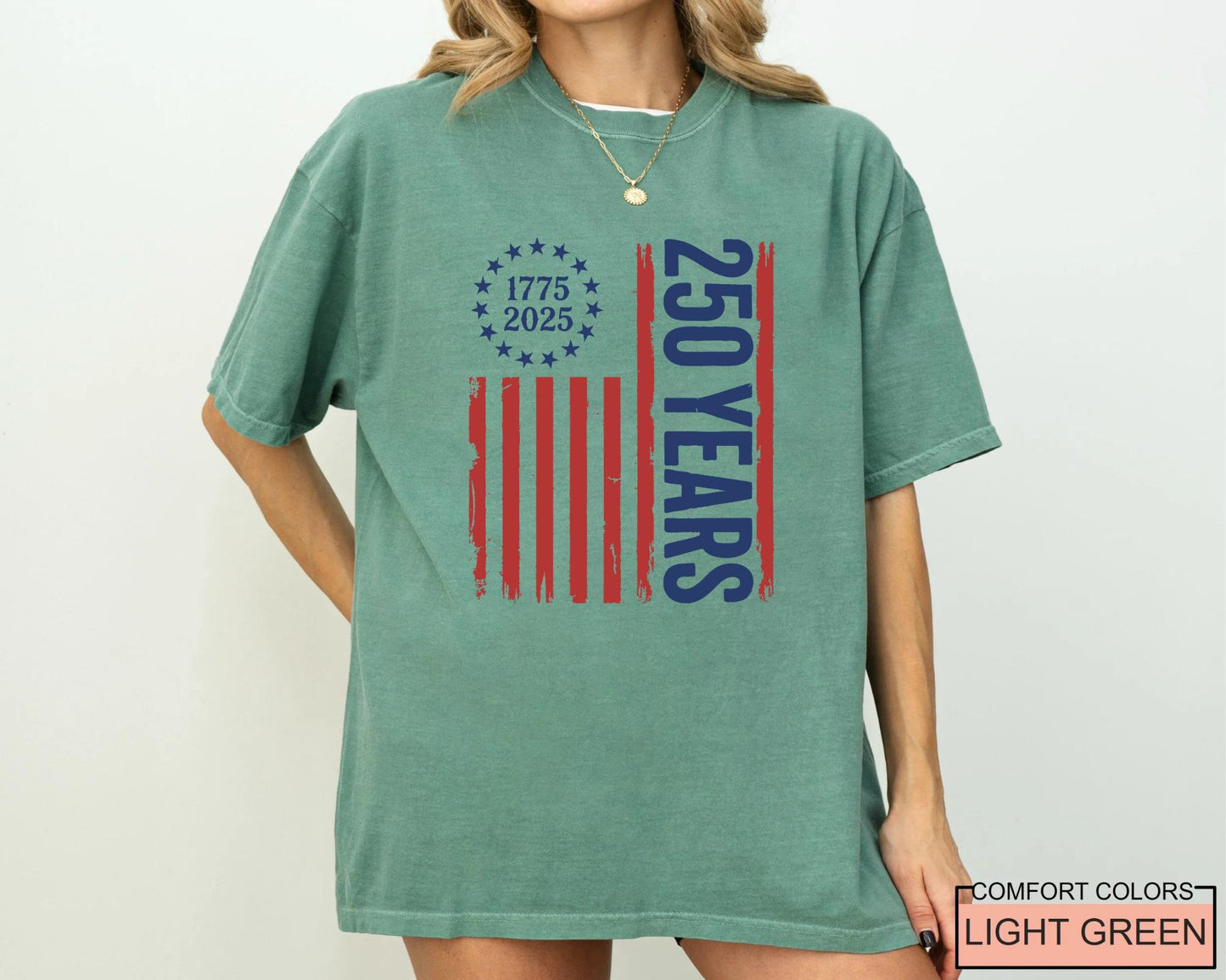 USA Flag 250 Years Shirt, Patriotic American Flag Tee