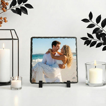 Couple Picture Rock Slate Stone, Custom Home Decoration for Valentines
