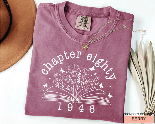 Chapter 80 Birthday Shirt for Women, Mother Born in 1946, Vintage 80th Bday Gift