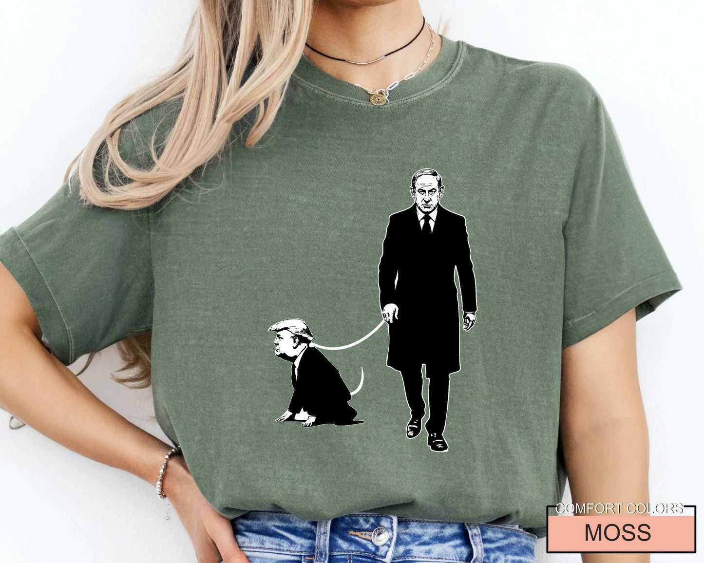 Trump is Netanyahu's Dog Anti Trump Shirt, Funny Political FDT Anti-Israel Outfit
