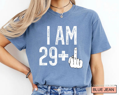 Funny 30th Birthday T-Shirt: Hello Thirty Middle Finger Bday Gift