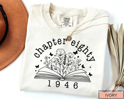 Chapter 80 Birthday Shirt for Women, Mother Born in 1946, Vintage 80th Bday Gift