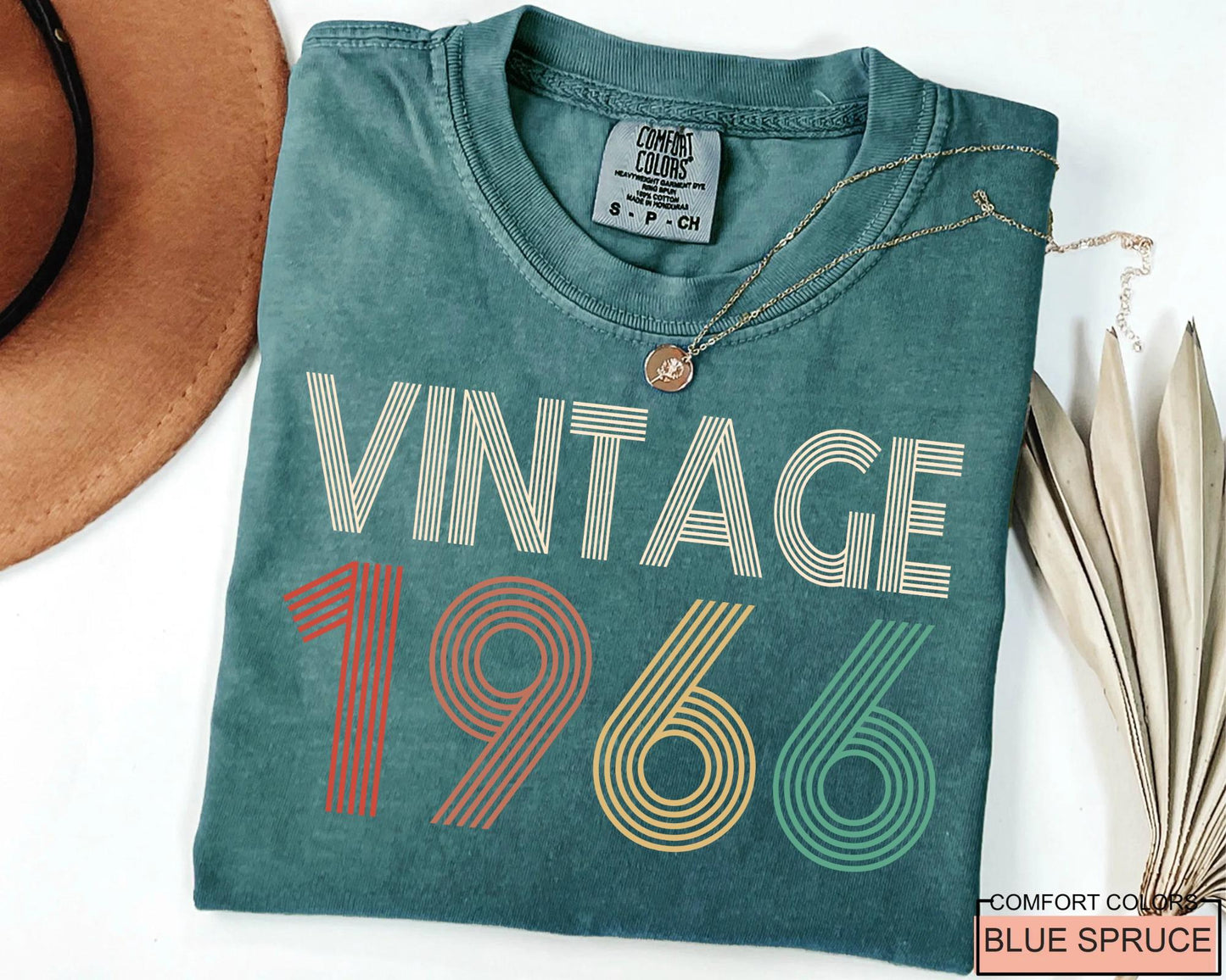 Custom Year 1966 Tee : Womens Vintage 60th Birthday Shirt