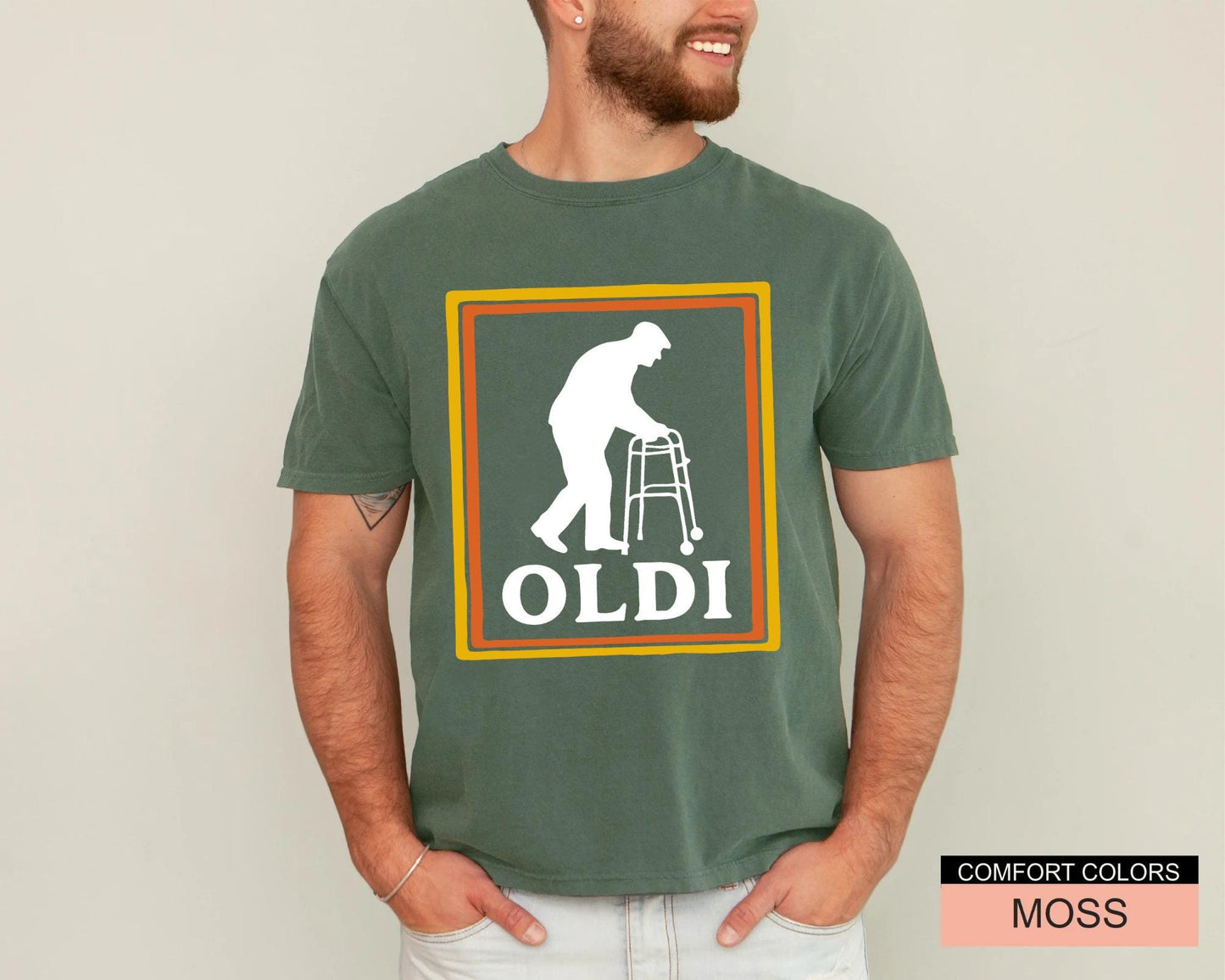 Sarcastic Oldi Grandpa Shirt, Old Age Humor Tee