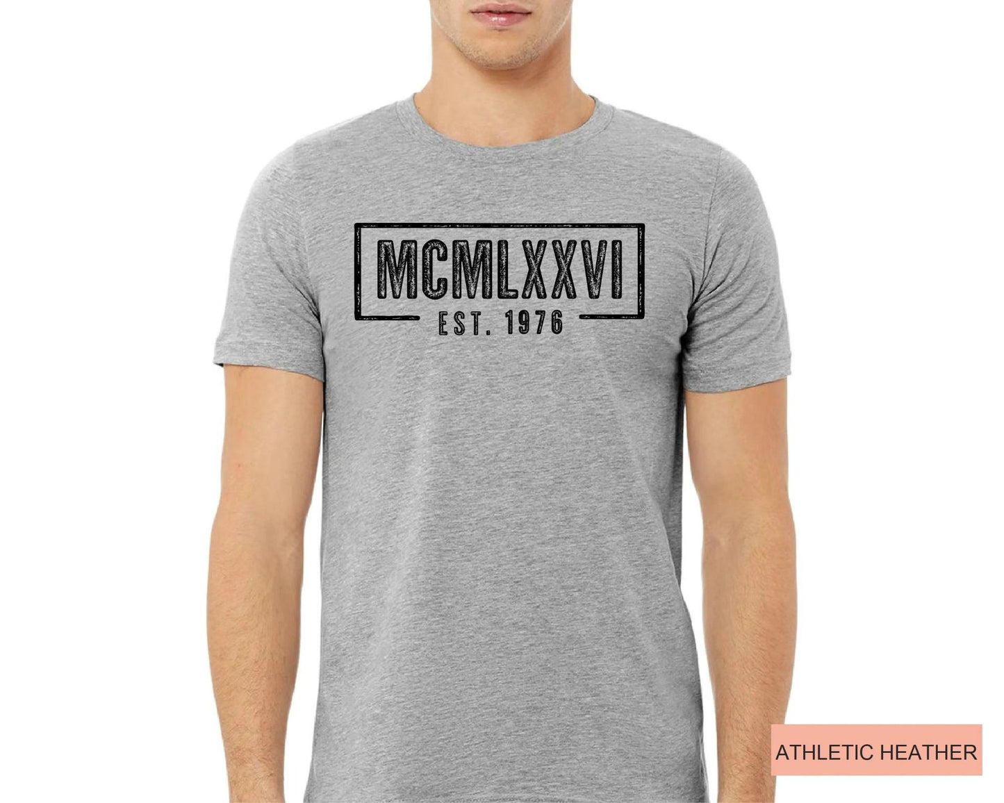 50 Years Old Birthday Shirt, Personalizable Year Roman Numeral Tee for Grandpa