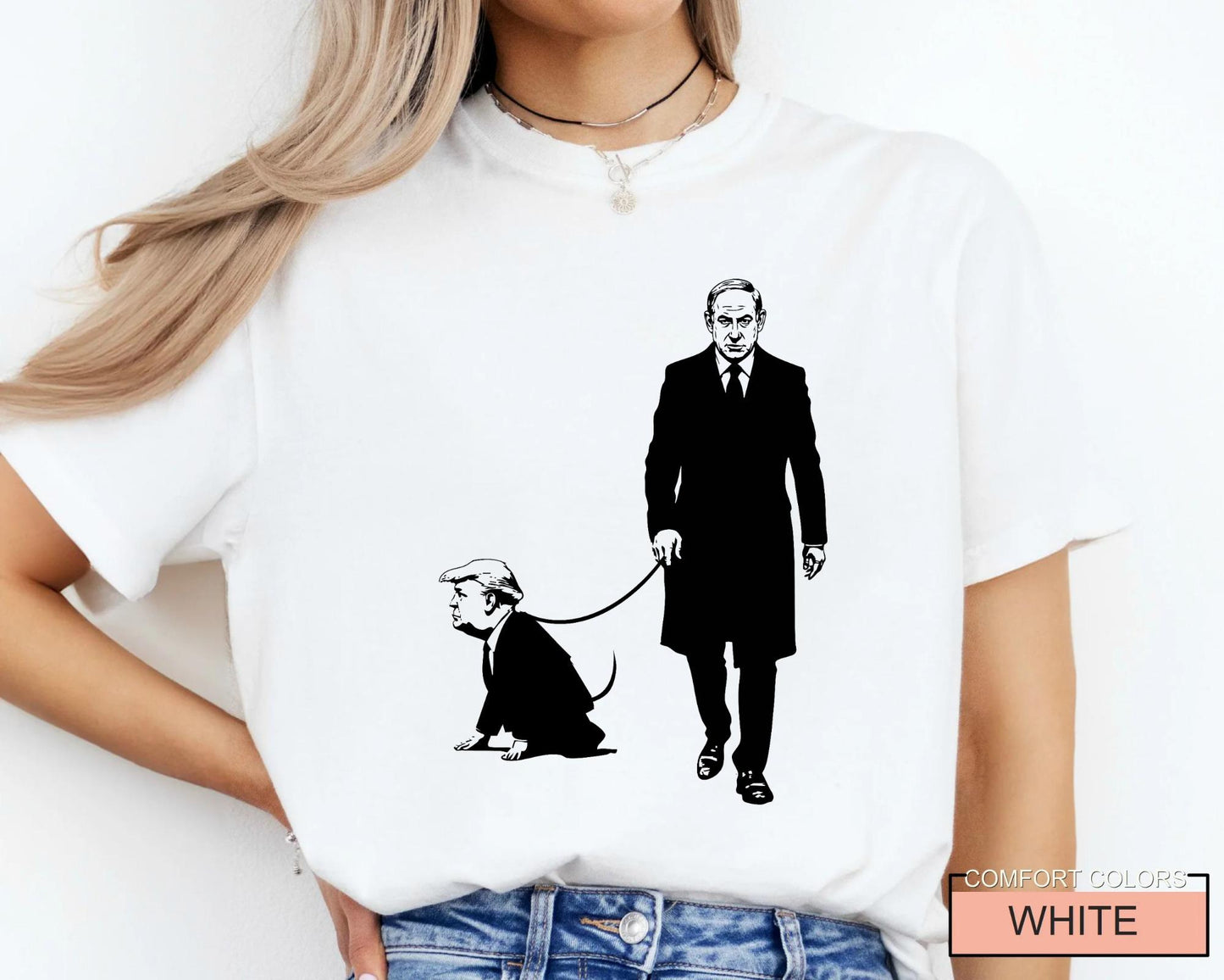 Trump is Netanyahu's Dog Anti Trump Shirt, Funny Political FDT Anti-Israel Outfit