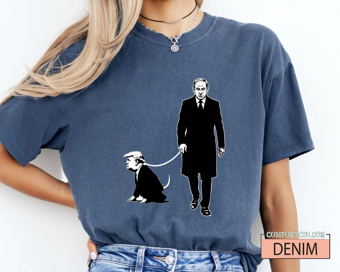 Trump is Netanyahu's Dog Anti Trump Shirt, Funny Political FDT Anti-Israel Outfit