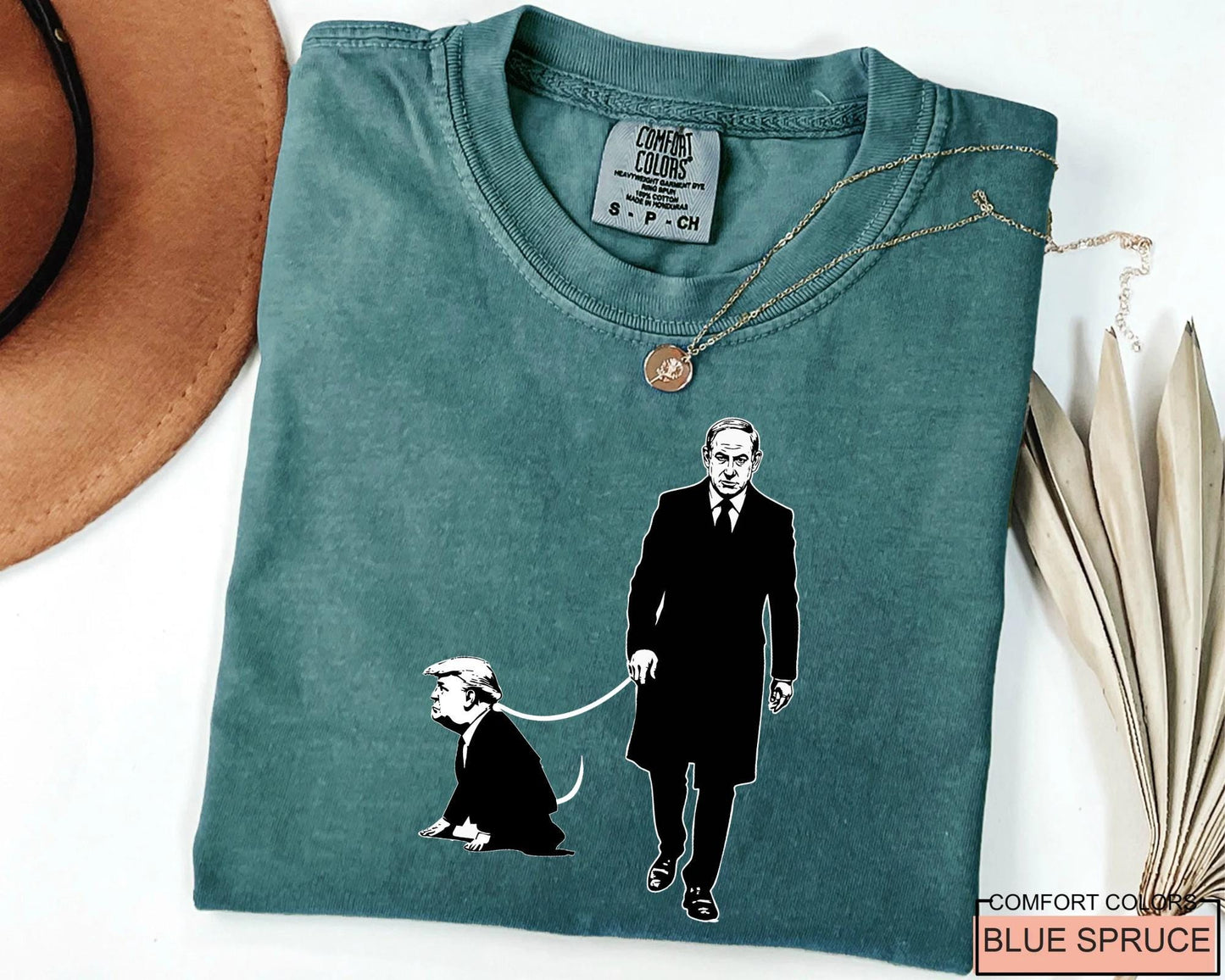 Trump is Netanyahu's Dog Anti Trump Shirt, Funny Political FDT Anti-Israel Outfit