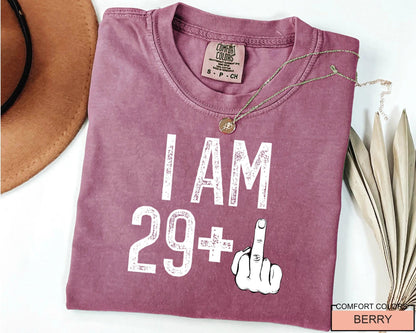 Funny 30th Birthday T-Shirt: Hello Thirty Middle Finger Bday Gift