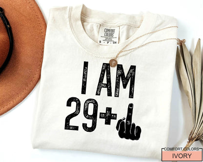 Funny 30th Birthday T-Shirt: Hello Thirty Middle Finger Bday Gift