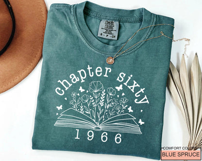 60th Birthday Floral T-Shirt: Vintage 1966 Turning Sixty Tee