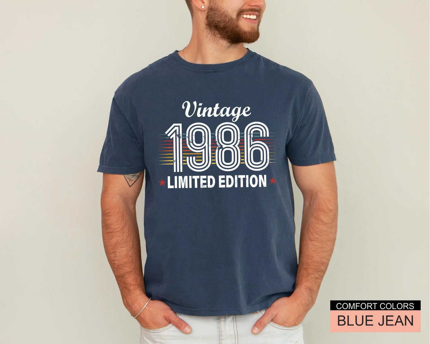 40th Birthday Shirt Vintage 1986, Limited Edition Retro Tee