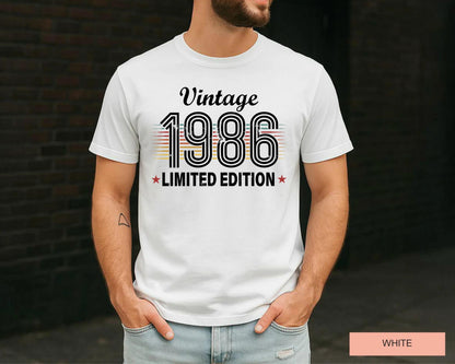 40th Birthday Shirt Vintage 1986, Limited Edition Retro Tee