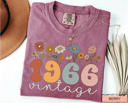 Vintage 60th Birthday T-Shirt - Retro 1966 Turning Sixty Tee