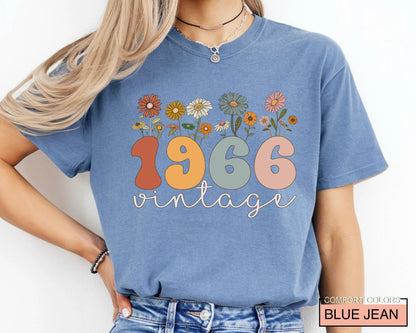 Vintage 60th Birthday T-Shirt - Retro 1966 Turning Sixty Tee