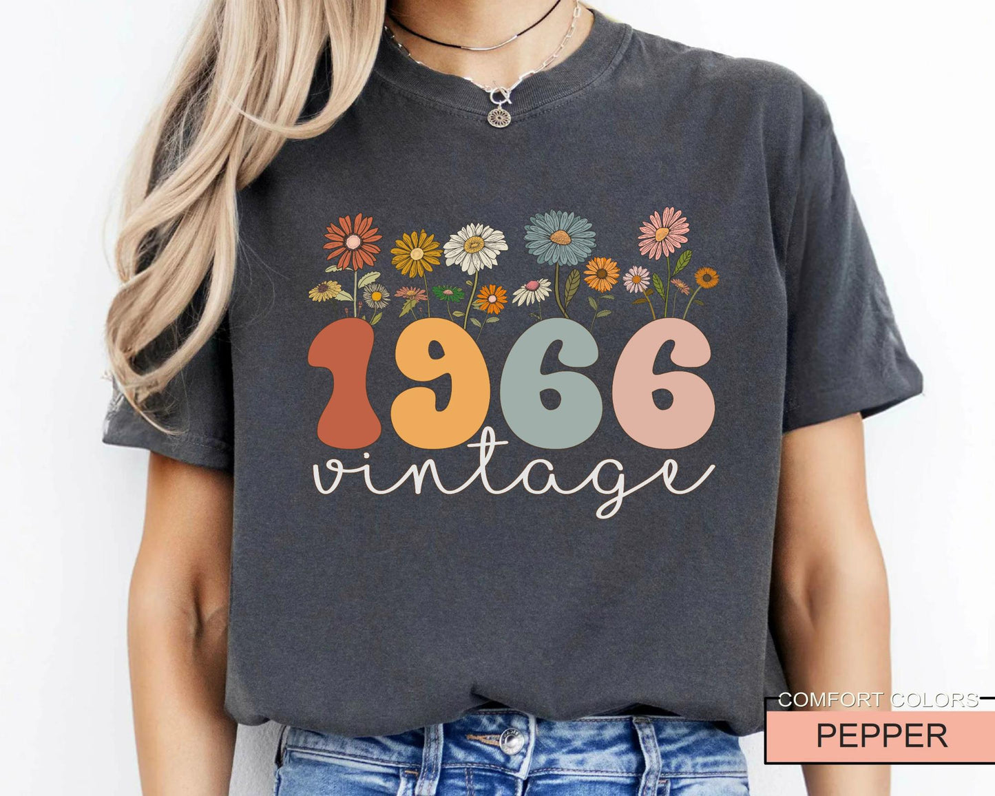 Vintage 60th Birthday T-Shirt - Retro 1966 Turning Sixty Tee
