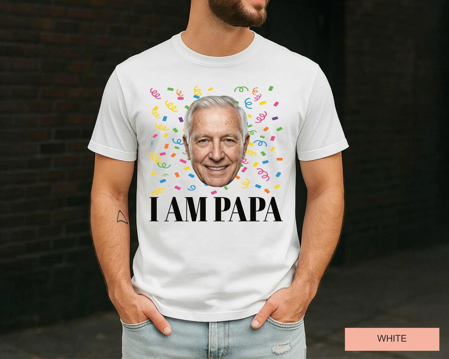 Custom Grandfather 75th Birthday Crew Shirt - Matching Grandpa Photo Party Outfit