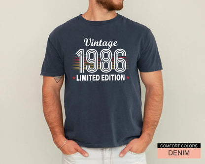 40th Birthday Shirt Vintage 1986, Limited Edition Retro Tee