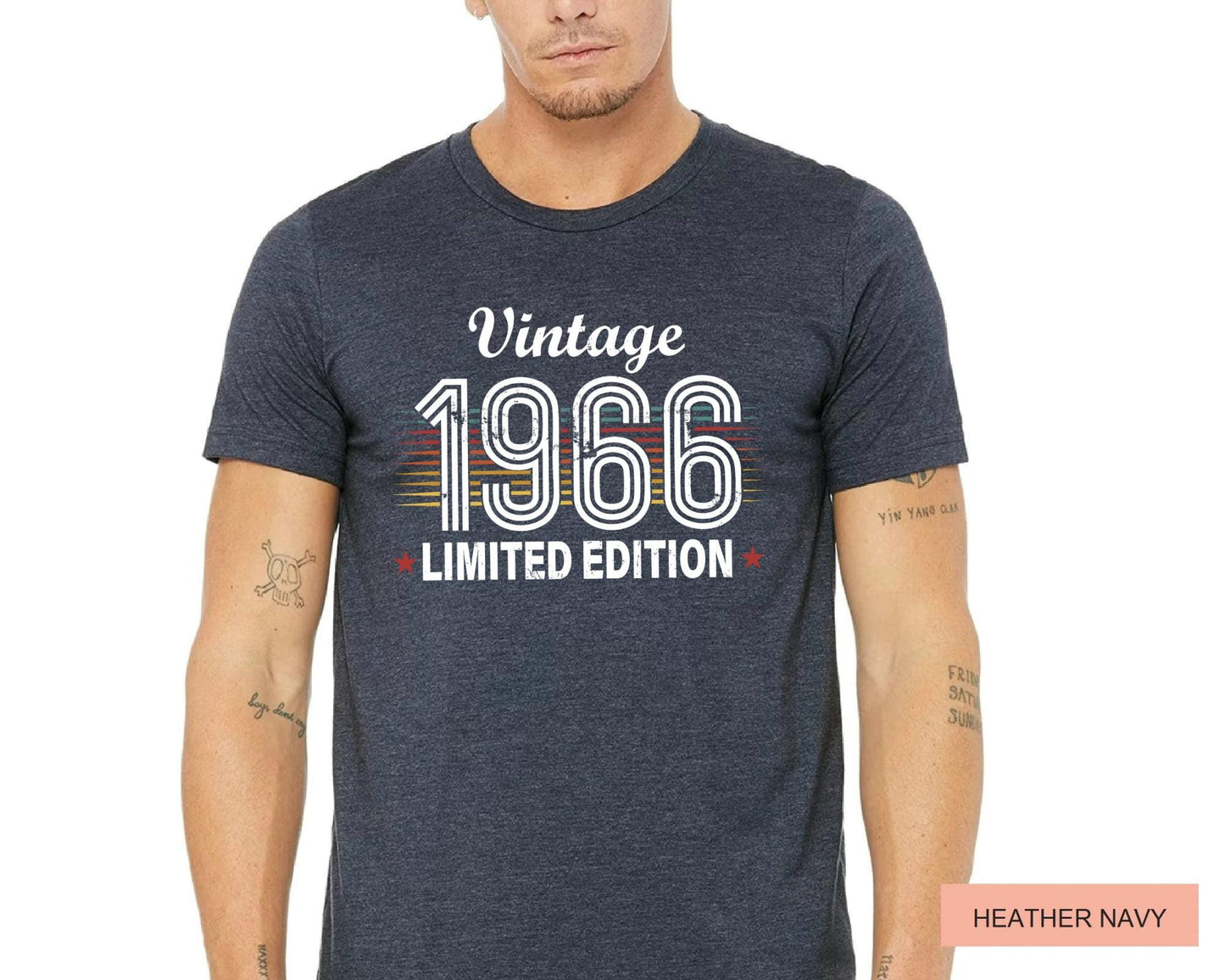 60 Years Old Vintage Birthday Shirt ,1966 Limited Edition Tee