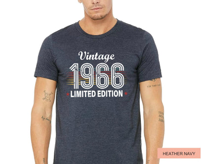 60 Years Old Vintage Birthday Shirt ,1966 Limited Edition Tee