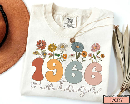 Vintage 60th Birthday T-Shirt - Retro 1966 Turning Sixty Tee