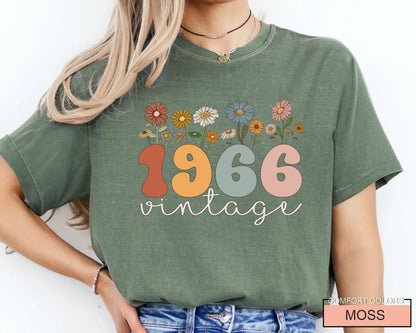 Vintage 60th Birthday T-Shirt - Retro 1966 Turning Sixty Tee