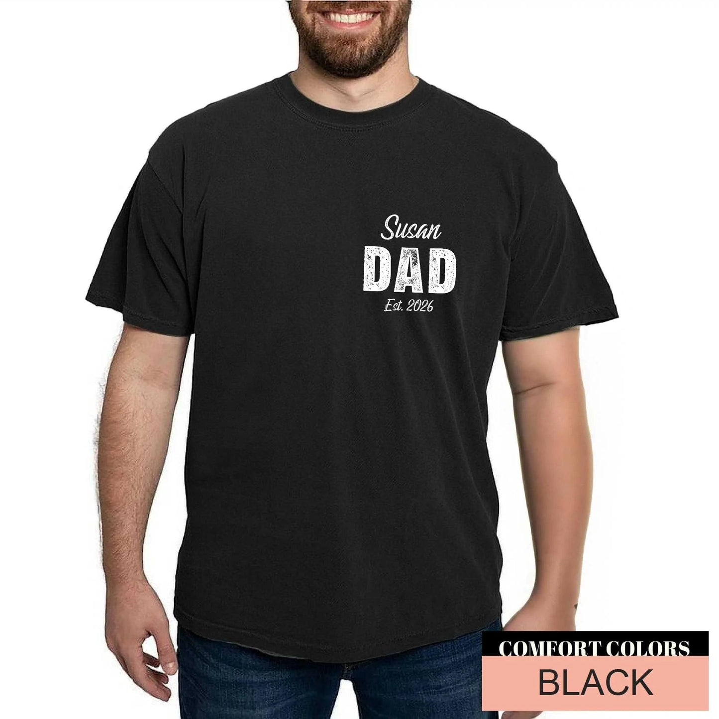 Personalized Dad Est. Shirt – Custom Kids' Names New Father Tee