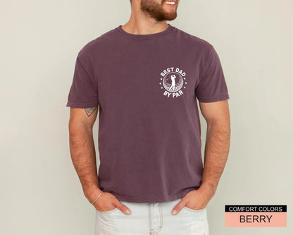 Best Dad By Par Golf Shirt, Retro Golfing Father Tee,