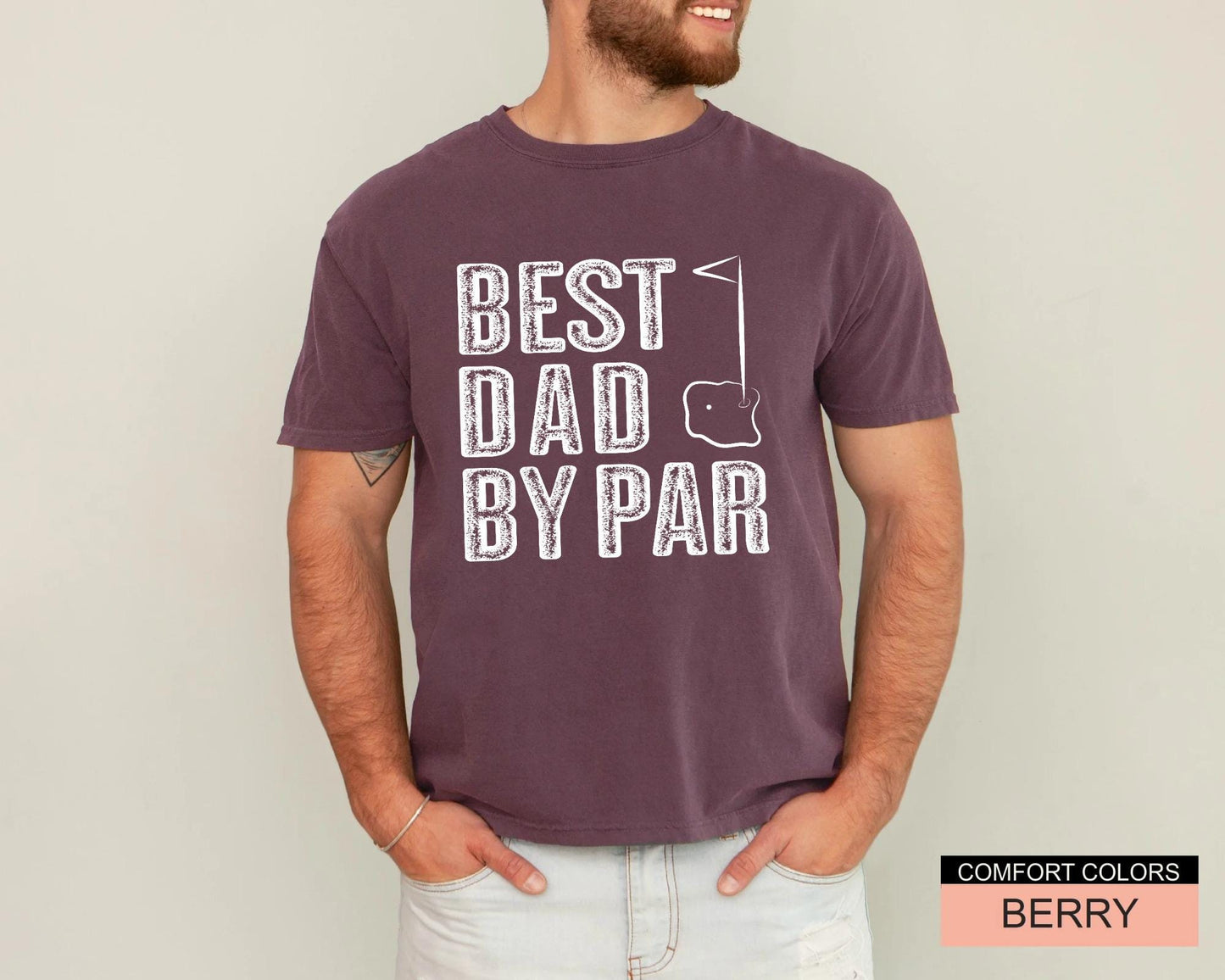 Best Dad By Par Shirt, Golf Lover Dad Shirt, Father's Day Gift for Golf Player Dad, Golfing Father Gift, Father Birthday Gift