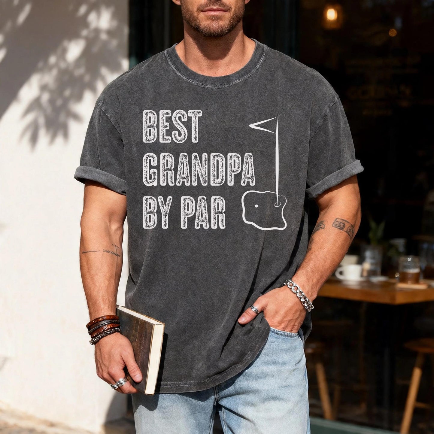 Best Grandpa By Par Shirt, Golf Player Grandpa Golf Gift Shirt, Custom Grandpa Gift Golfing Shirt, Golf Player Papa Gift for Father's Day