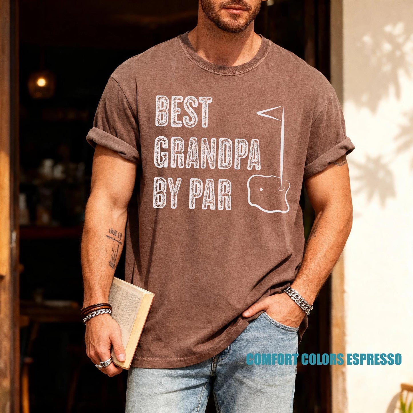 Best Grandpa By Par Shirt, Golf Player Grandpa Golf Gift Shirt, Custom Grandpa Gift Golfing Shirt, Golf Player Papa Gift for Father's Day