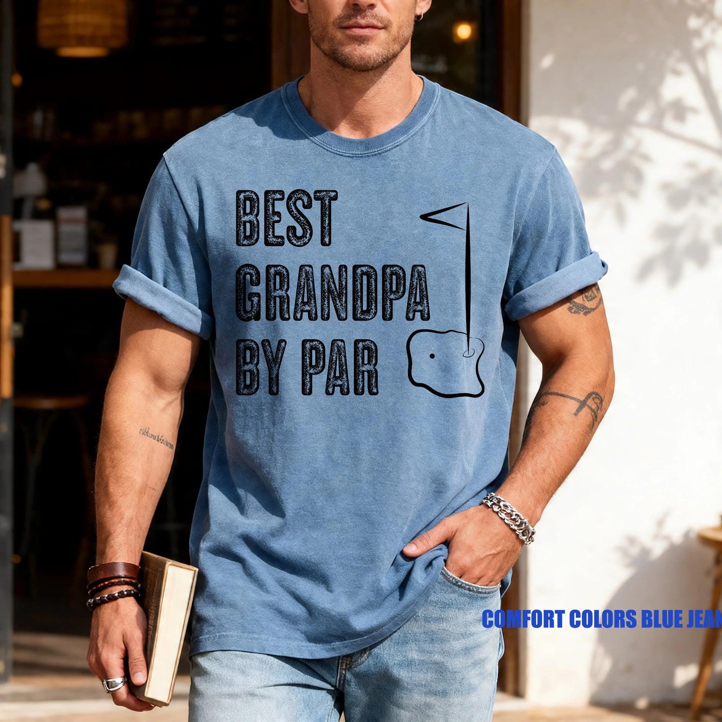 Best Grandpa By Par Shirt, Golf Player Grandpa Golf Gift Shirt, Custom Grandpa Gift Golfing Shirt, Golf Player Papa Gift for Father's Day