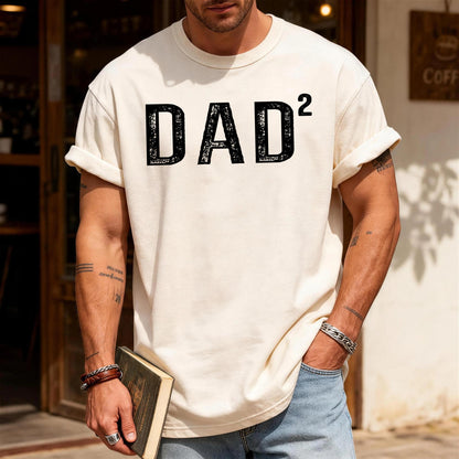 Dad Squared Shirt: Father of Two, Comfort Colors Tee
