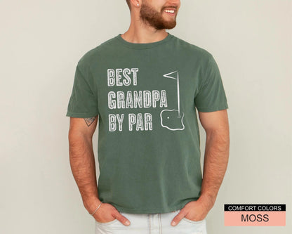 Best Grandpa By Par Shirt, Golf Player Grandpa Golf Gift Shirt, Custom Grandpa Gift Golfing Shirt, Golf Player Papa Gift for Father's Day