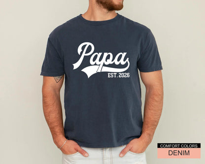 Personalized Papa Est. Year Shirt, Father's Day Gift
