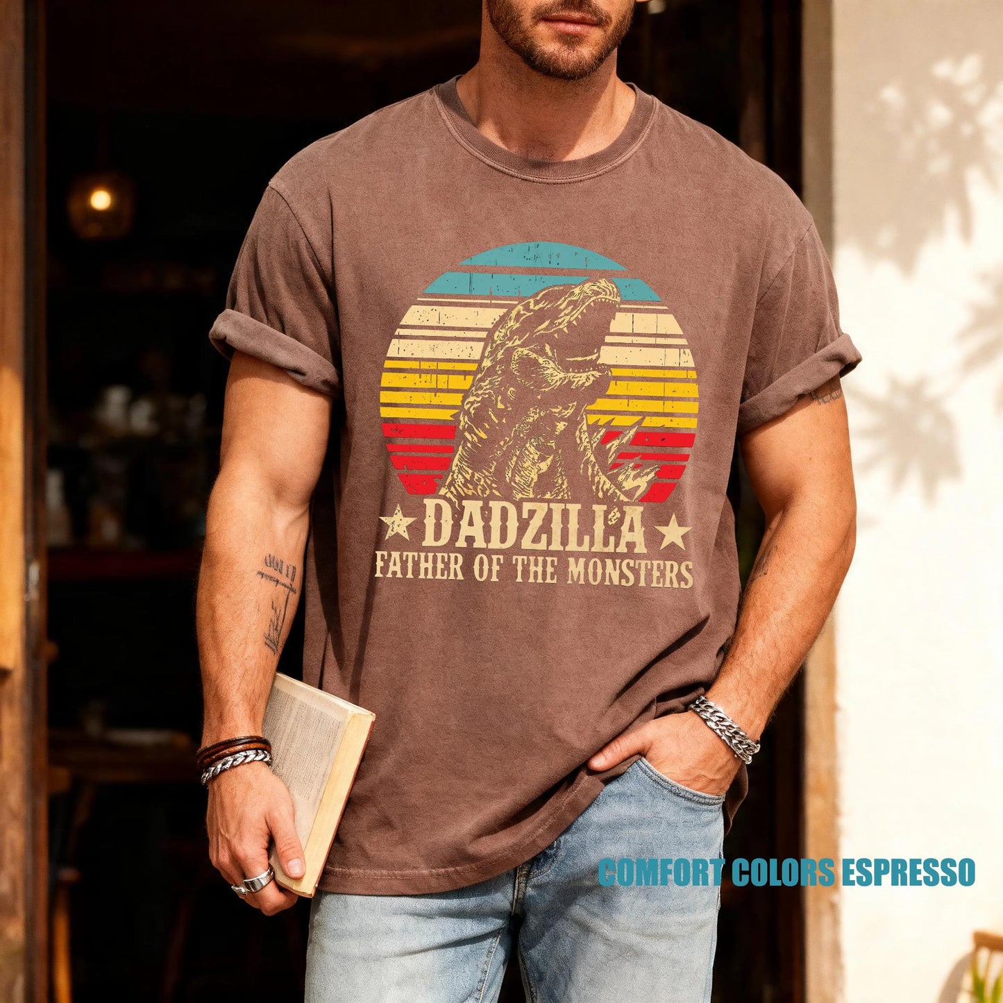 Funny Dadzilla T-Shirt: Father of Monsters, Dad Birthday Gift