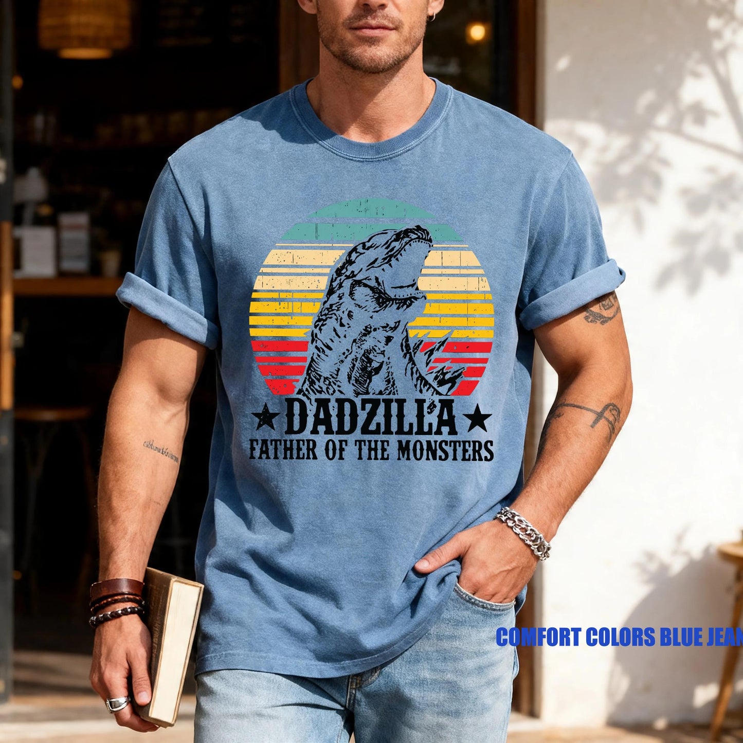 Funny Dadzilla T-Shirt: Father of Monsters, Dad Birthday Gift