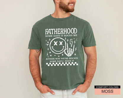 Funny Punk Rock Dad T-Shirt, Skeleton Hand, Father's Day Gift