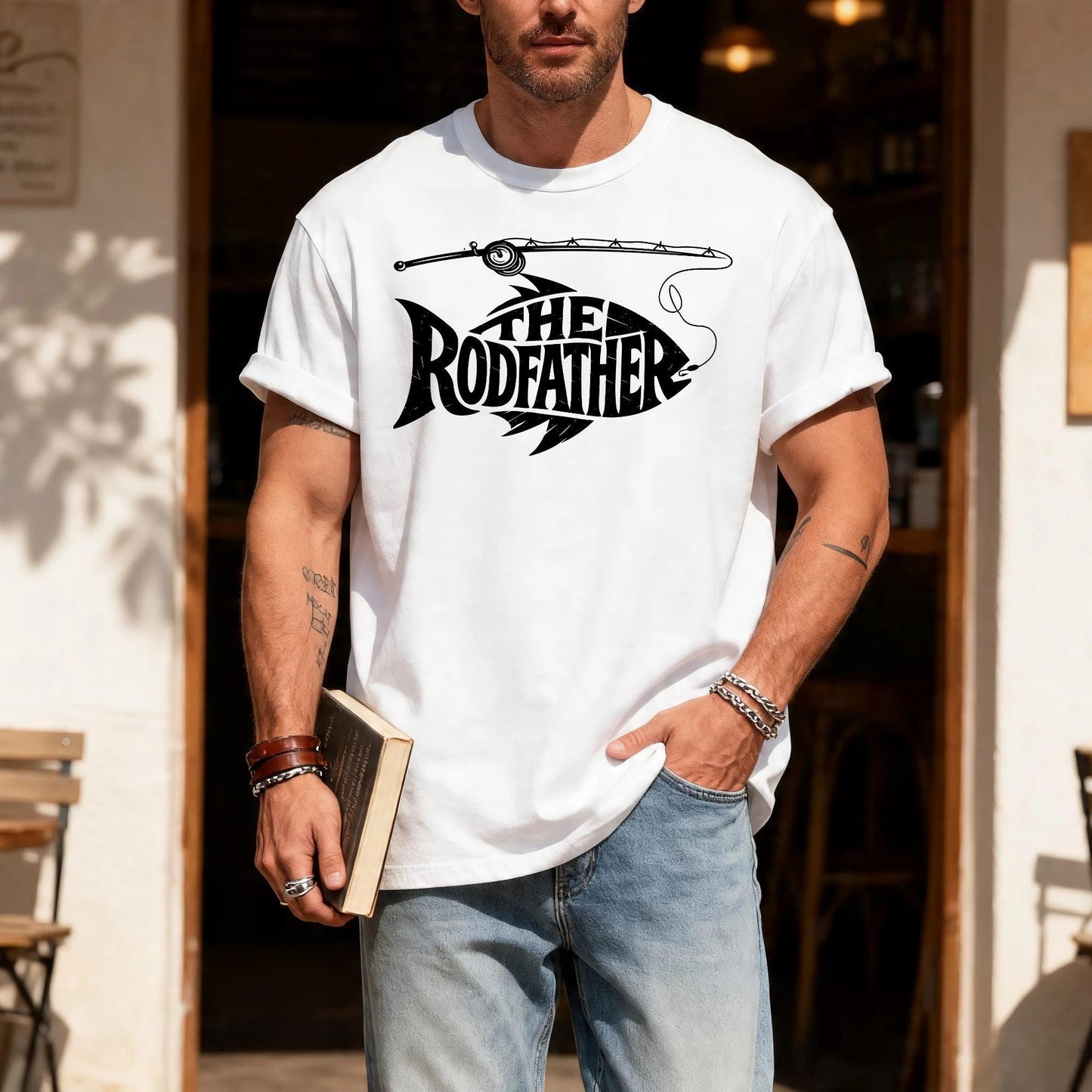 The Rodfather Shirt: Funny Fisherman Dad Gift