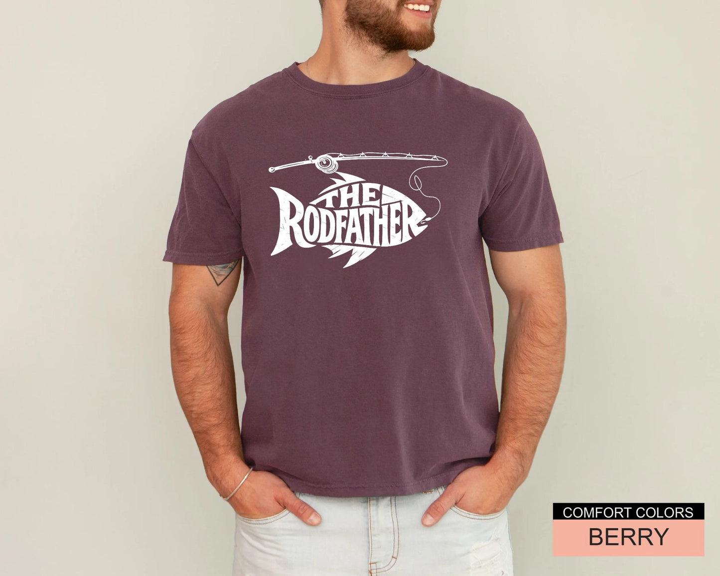 The Rodfather Shirt: Funny Fisherman Dad Gift