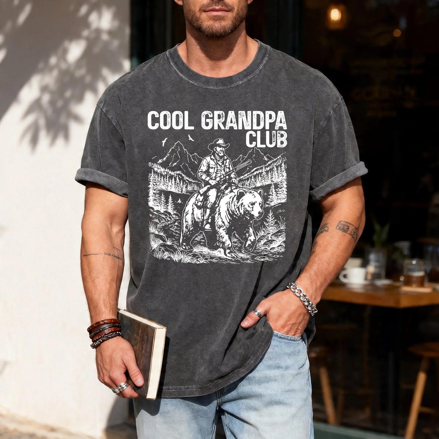 Cool Grandpa Club T-Shirt, Shirt for Grandfather