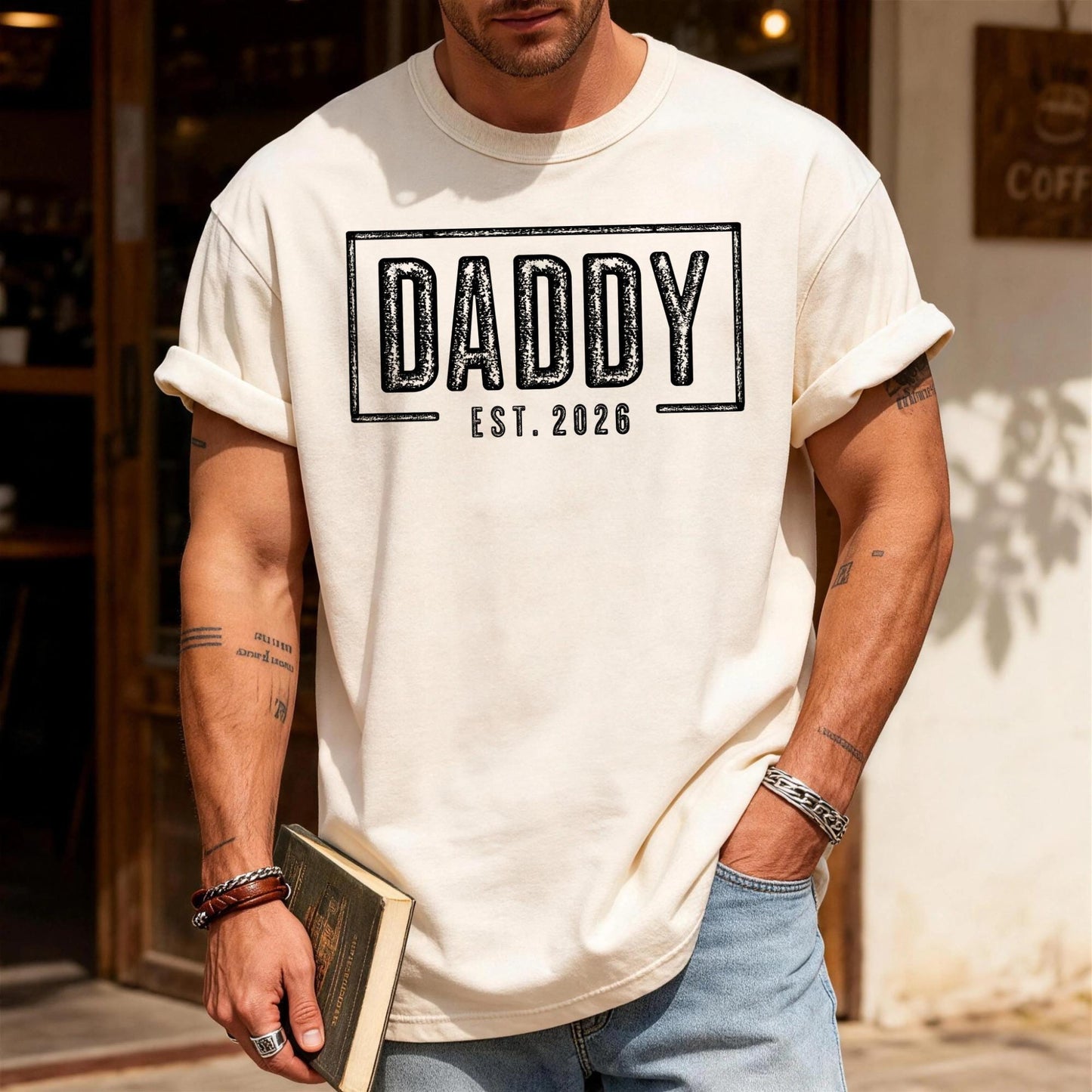 Promoted to Daddy 2026 Shirt, New Father Est Year Tee, Pregnancy Reveal for Husband