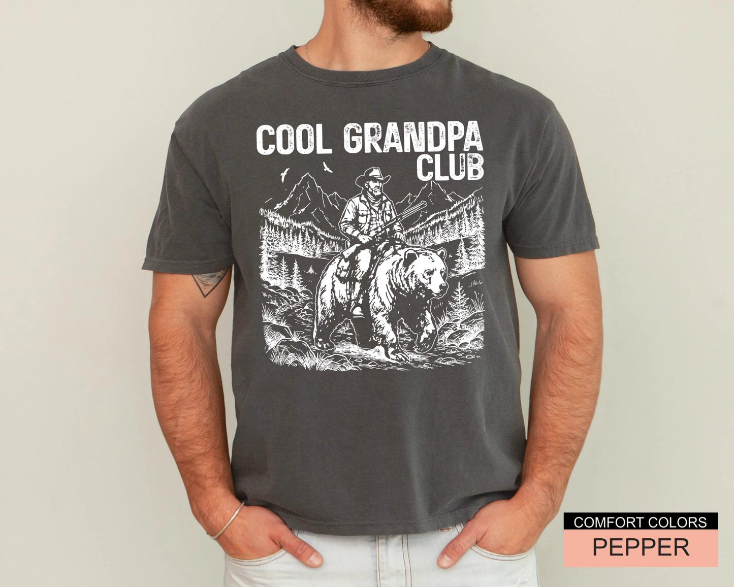 Cool Grandpa Club T-Shirt, Shirt for Grandfather