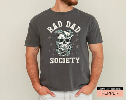 Vintage Rad Dad Society Skull Snake Shirt, Retro Father's Day Gift Tee