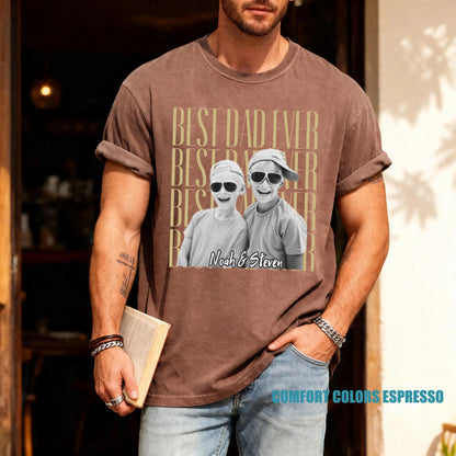Dad Shirt With Kids Pictures - Personalized Fathers Day Photo Gift From Wife