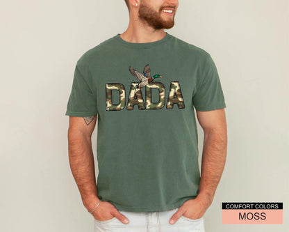 Camo Duck Hunting Dada Shirt, Camouflage Mallard Duck Tee for Dad