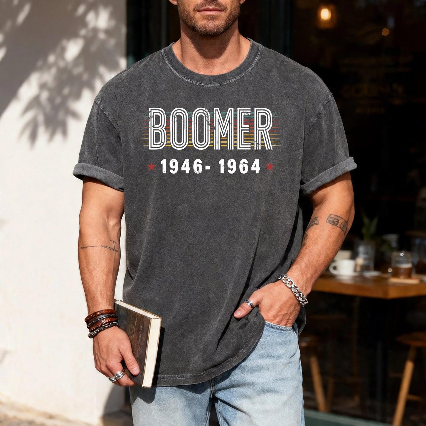Vintage 1946-1964 Shirt, Retro Sunset Baby Boomer Tee, Meme Outfit for Grandpa Dad Birthday
