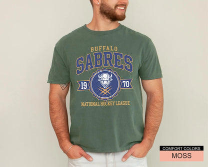 Custom School Hockey Shirt, Personalized Buffalo Hockey Tee
